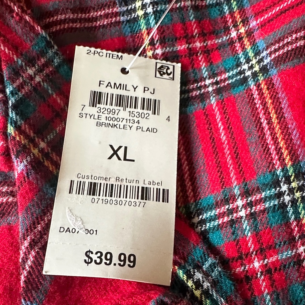 Family Pajamas Red and Green Plaid Set - Picture 2 of 4